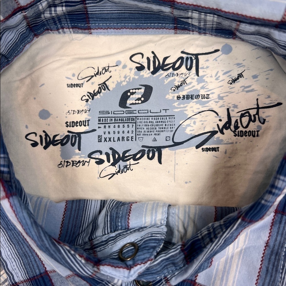 SIDEOUT Size XXL CASUAL BUTTON DOWN Short Sleeve - Picture 6 of 7